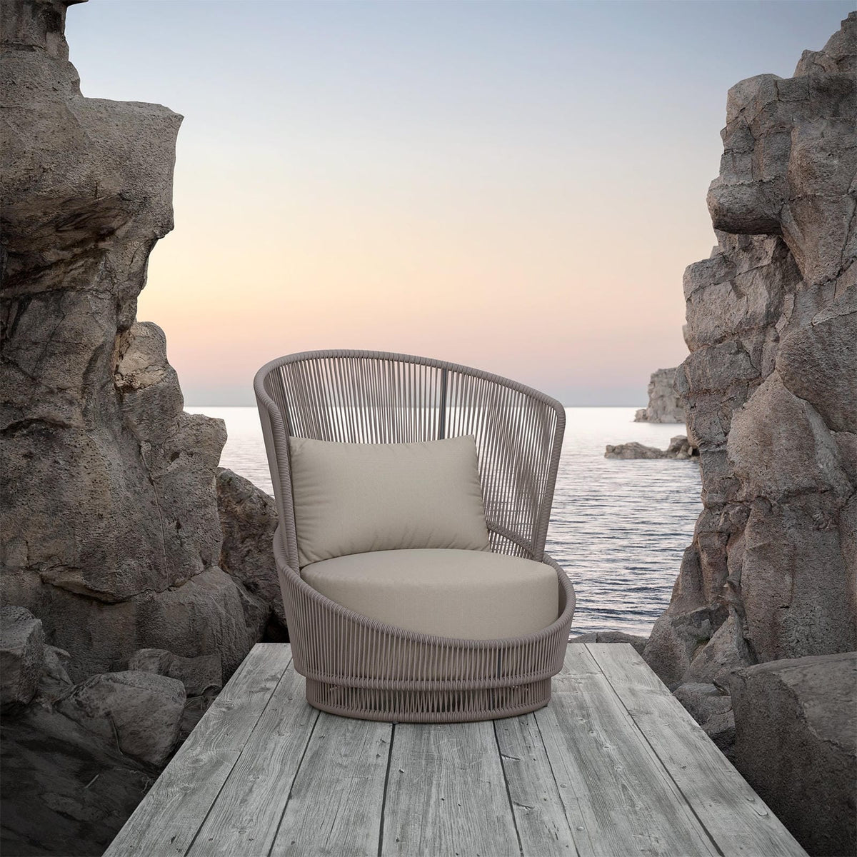 Azzurro Living Palma Swivel Club Chair Club Chair