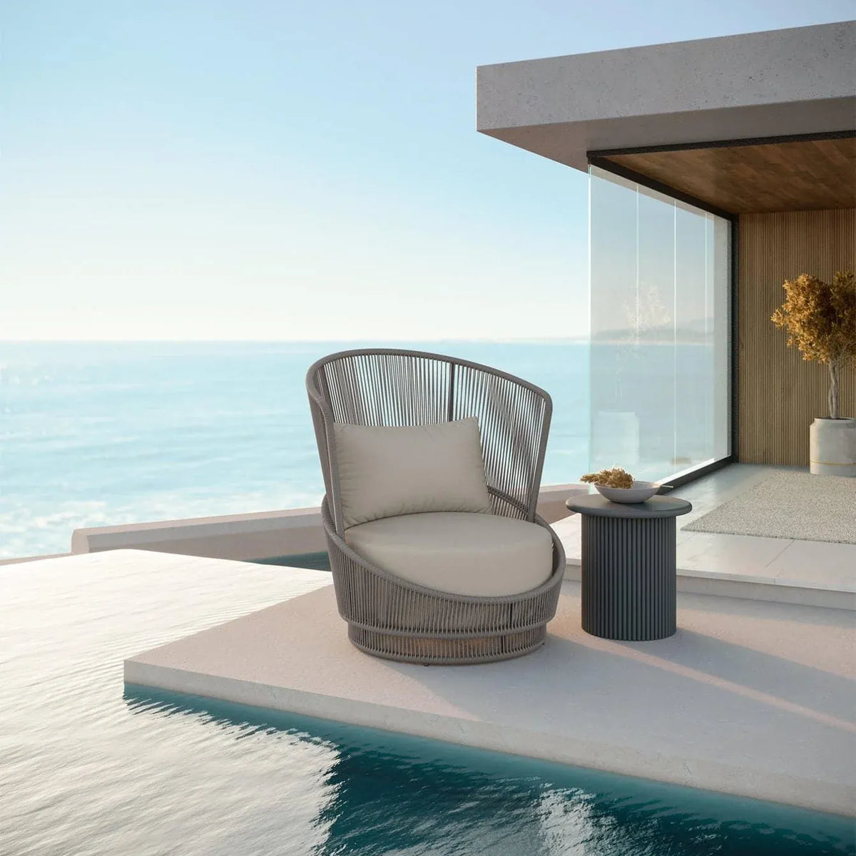 Azzurro Living Palma Swivel Club Chair Club Chair