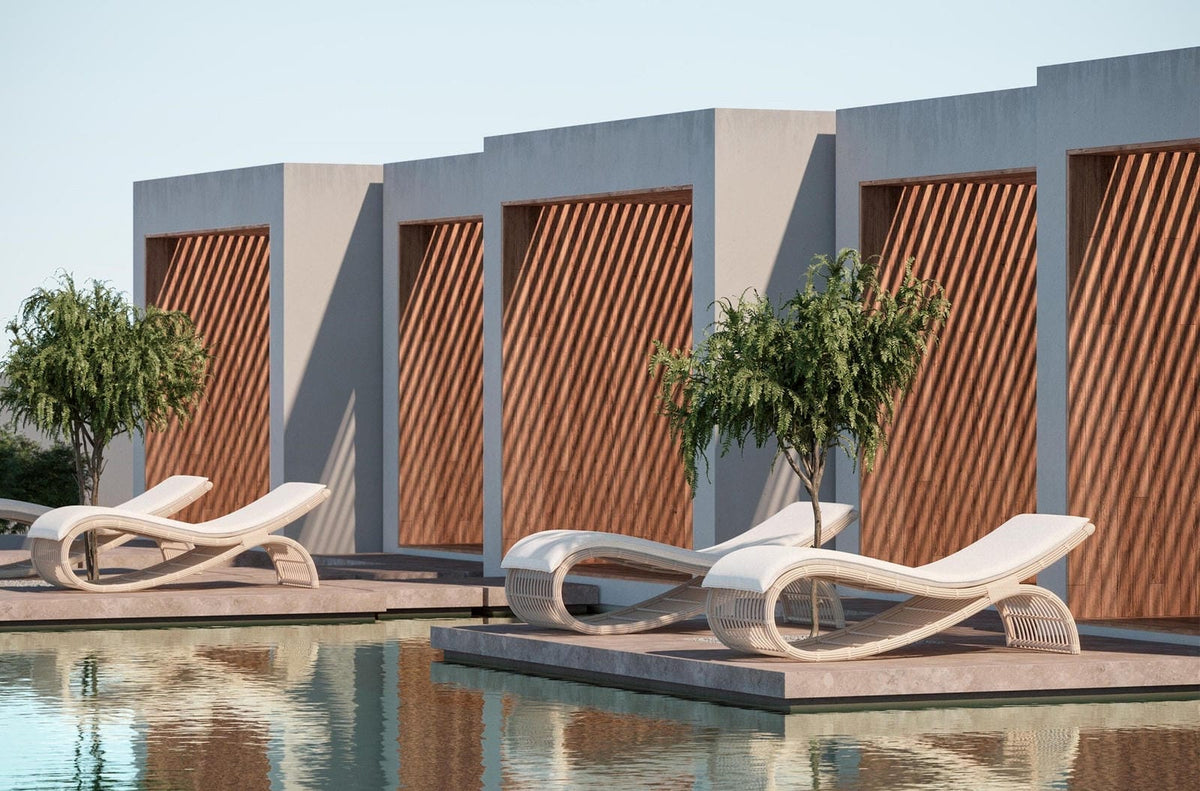 Azzurro Living Paloma Wave Chaise Lounge Chaise Lounge PWAV-W05L1-CU