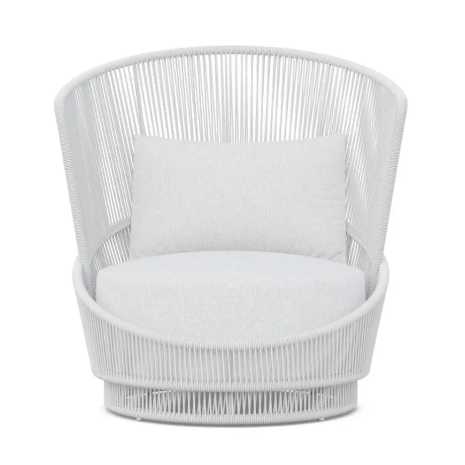 Azzurro Living White Palma Swivel Club Chair Club Chair PMA-TR17S1S-CU
