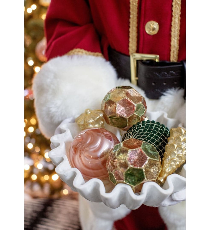 Pearl Luster Glass Ball Ornament - Rose Gold - secondary