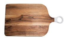 BidK Home Large Acacia Wood Rectangular Cutting Board with White Handle Cutting Boards 115160