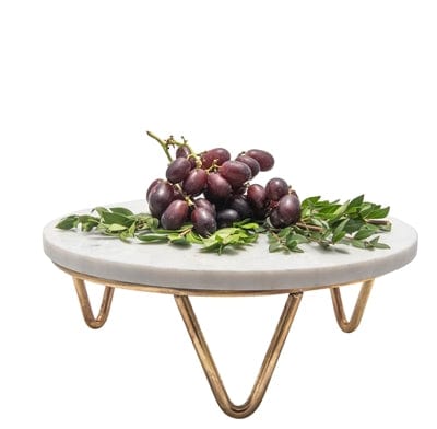 BidK Home Marble & Brass Trivet 365075