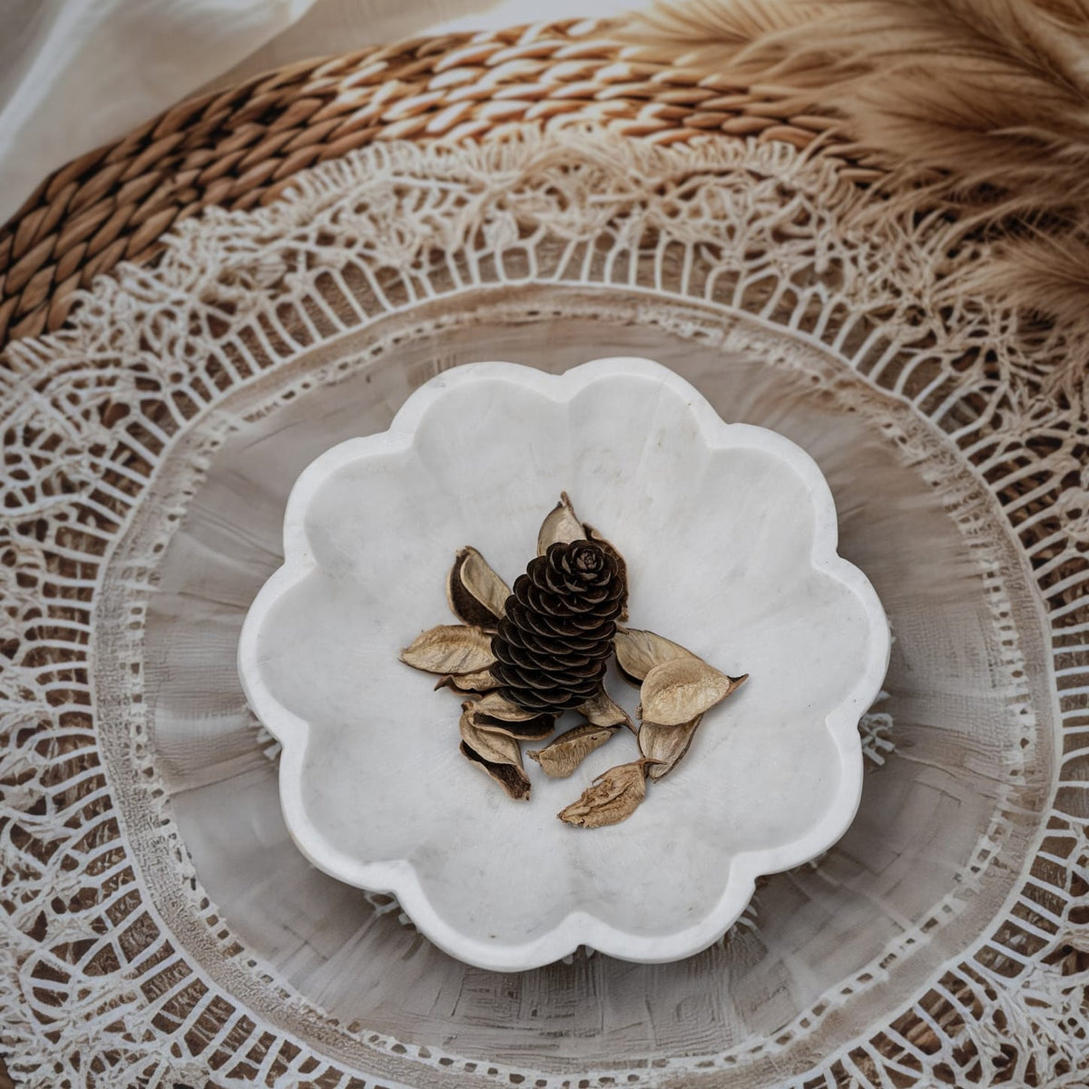 BidK Home Marble Lotus Bowl Soap Dishes & Holders