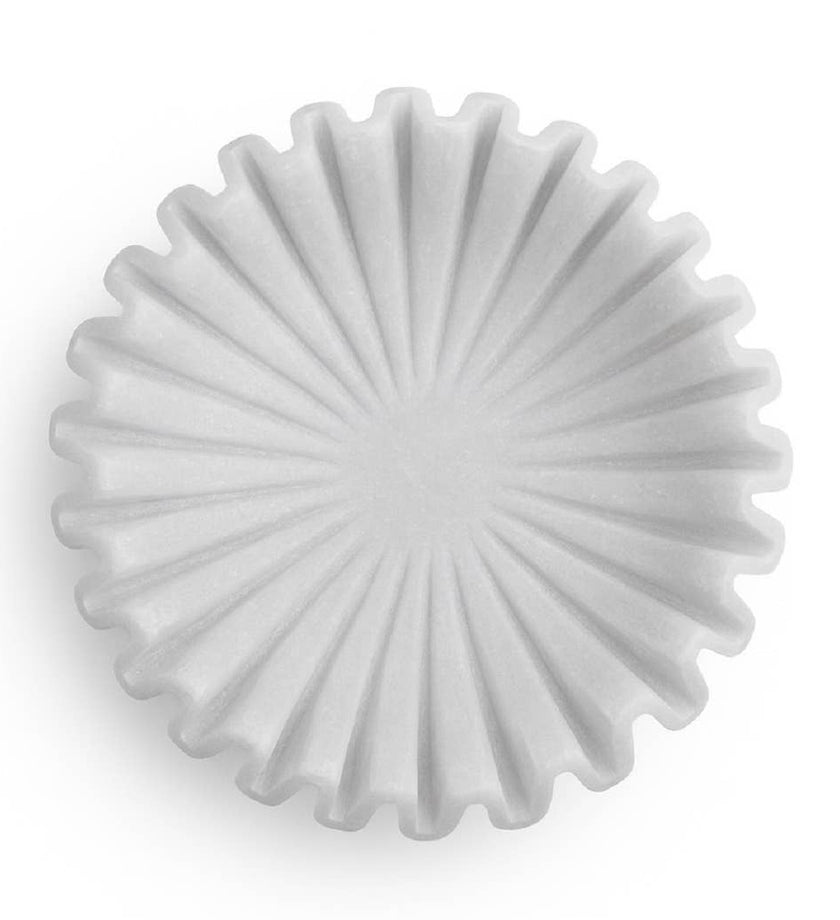 Marble Ruffled Bowl