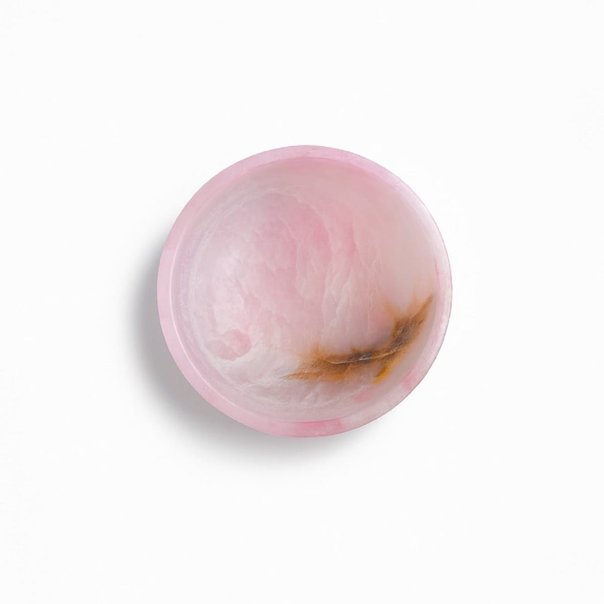 BidK Home Pink Alabaster Bowl Bowl 793061
