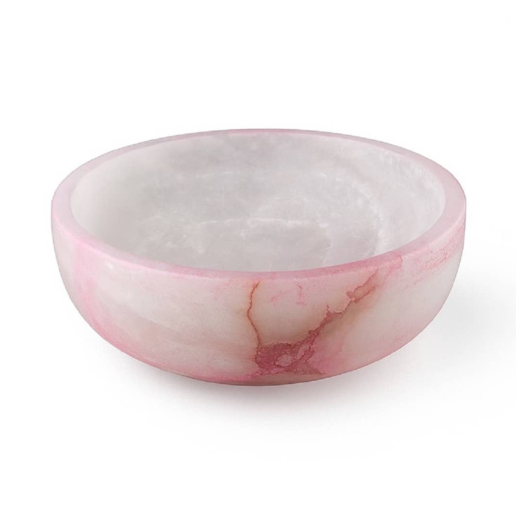 BidK Home Pink Alabaster Bowl Bowl 793061