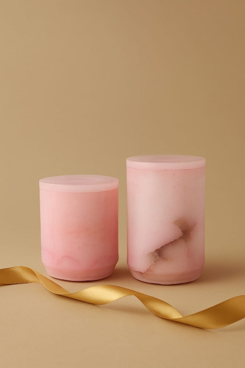 BidK Home Pink Alabaster Canister Canisters
