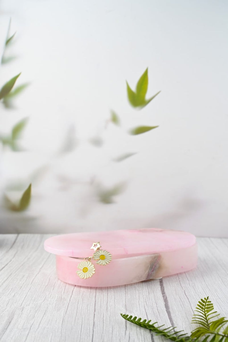 BidK Home Pink Alabaster Oval Canister Canisters