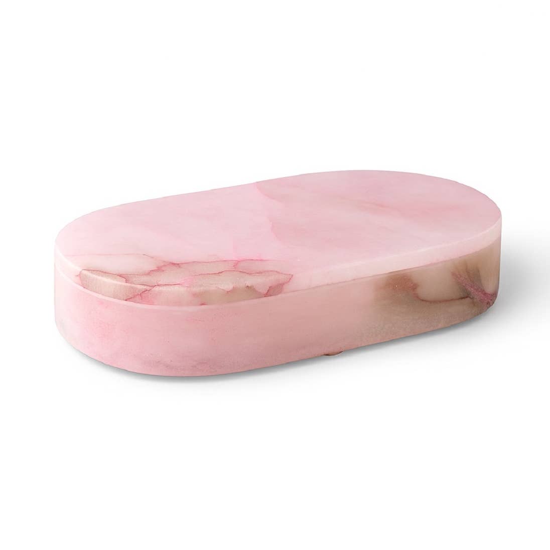 BidK Home Pink Alabaster Oval Canister Canisters