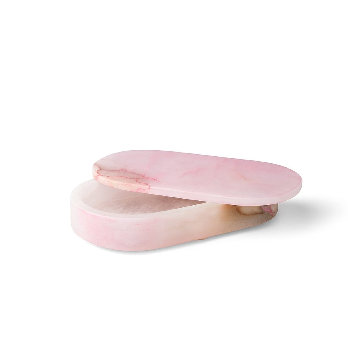 BidK Home Pink Alabaster Oval Canister Canisters