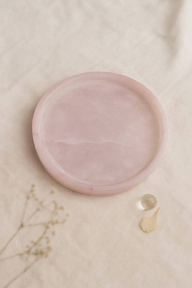 BidK Home Pink Alabaster Tray Canisters 793062