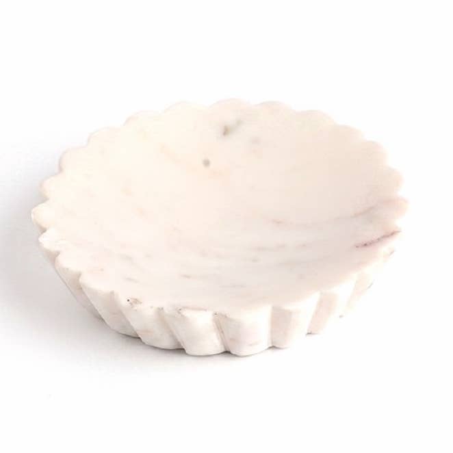 BidK Home White Marble Soap Dish Decor 792950