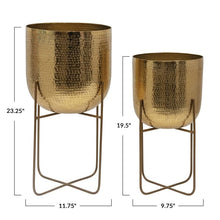 Bloomingville Gold Metal Planter with Stand Pots & Planters