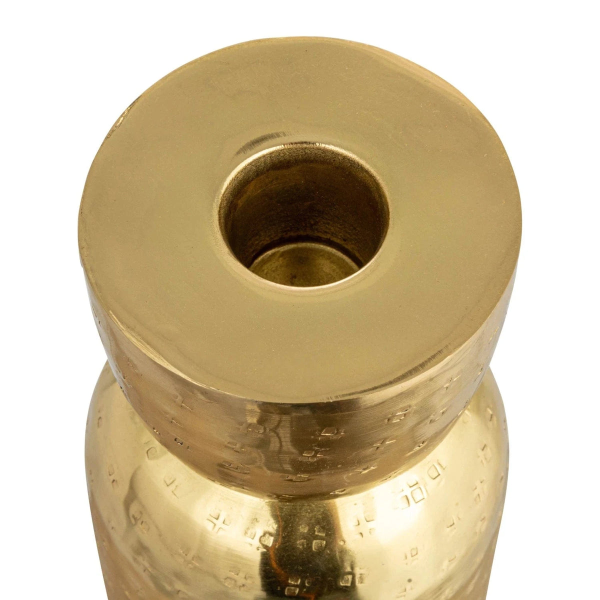 Bloomingville Hammered Gold Candle Holder Candle Holders