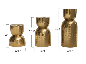 Bloomingville Hammered Gold Candle Holder Candle Holders AH2803
