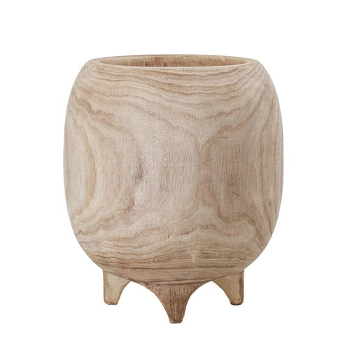 Bloomingville Paulownia Wood Footed Planter, Natural Pots & Planters AH3512