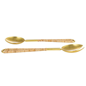 Bloomingville Rattan Wrapped Salad Servers Servers AH3015