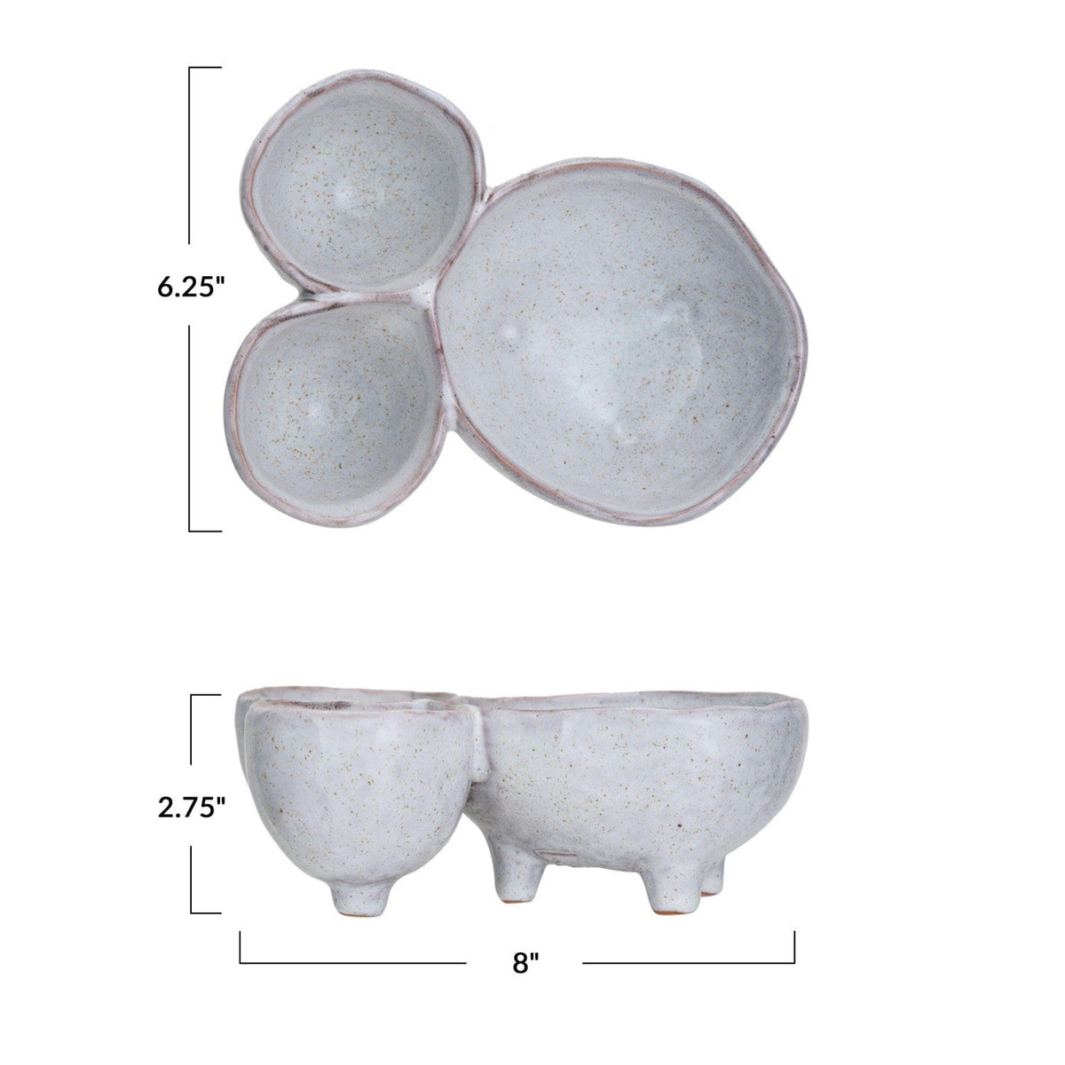 Bloomingville Stoneware Footed Serving Dish Decorative Dishes AH3281