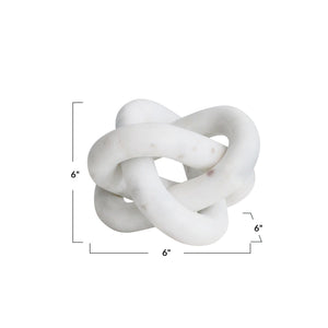 Bloomingville White Marble Chain Knot Decorative Objects AH2907