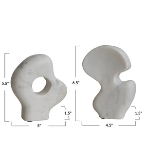 Bloomingville White Marble Sculptures Decorative Objects AH2913