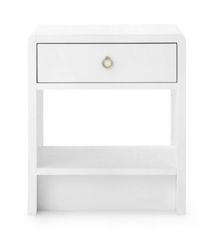 Bungalow 5 White Benjamin 1-Drawer Side Table Accent Tables BEN-110-09