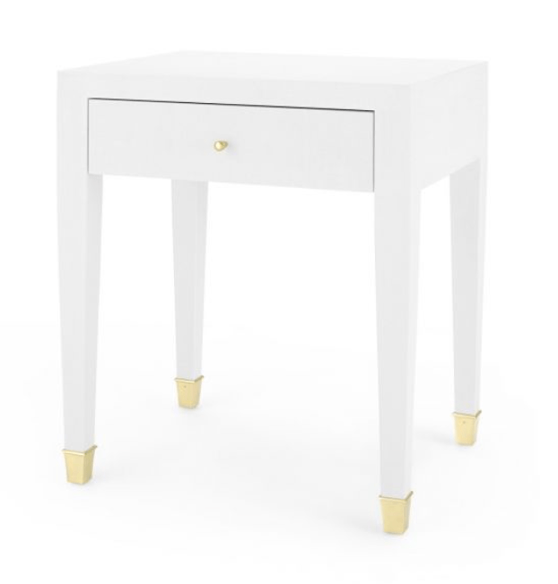 Bungalow 5 White Claudette Side Table Accent Tables CLU-110-5129-803