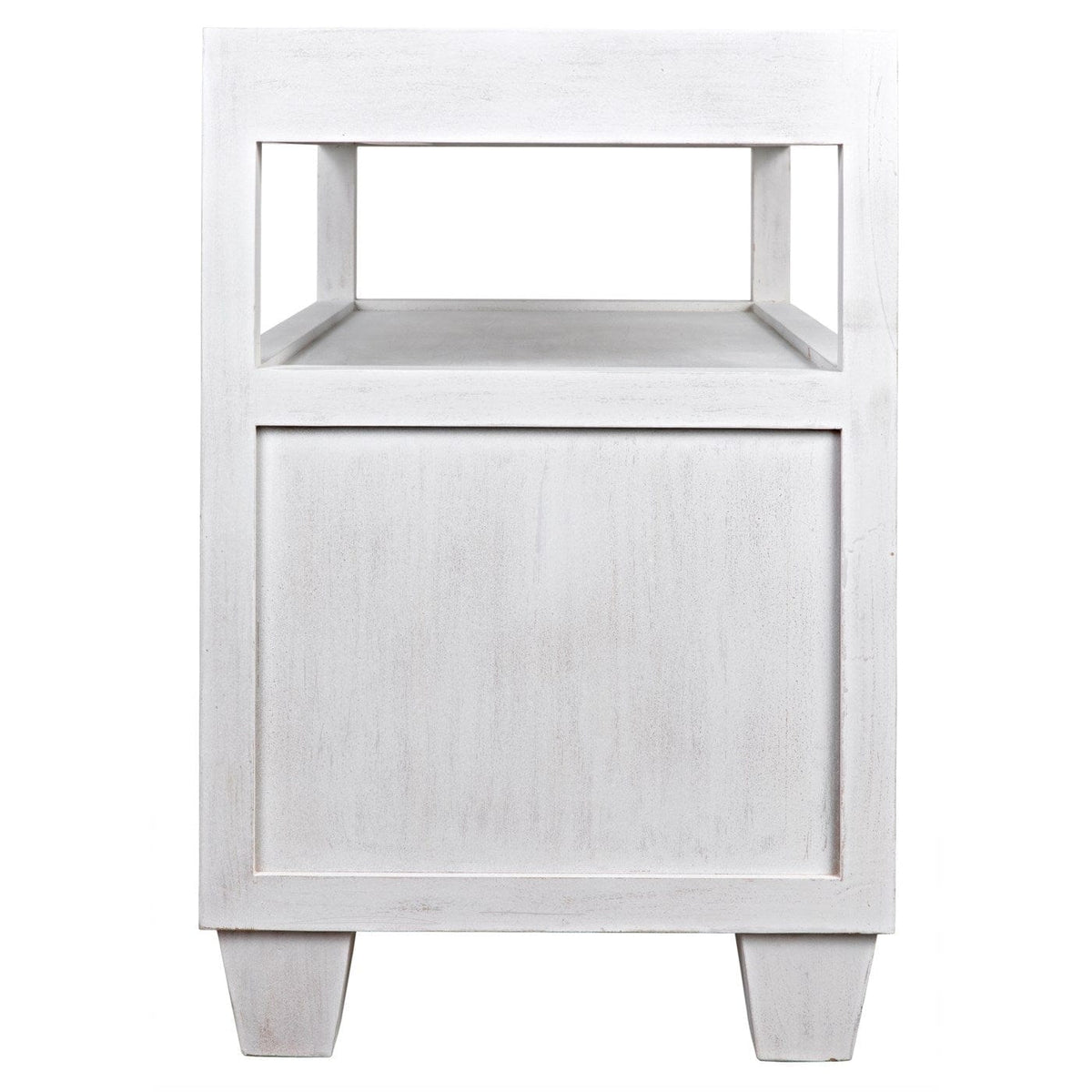 CFC/Noir Side Table with Sliding Tray Accent Tables GTAB243WH