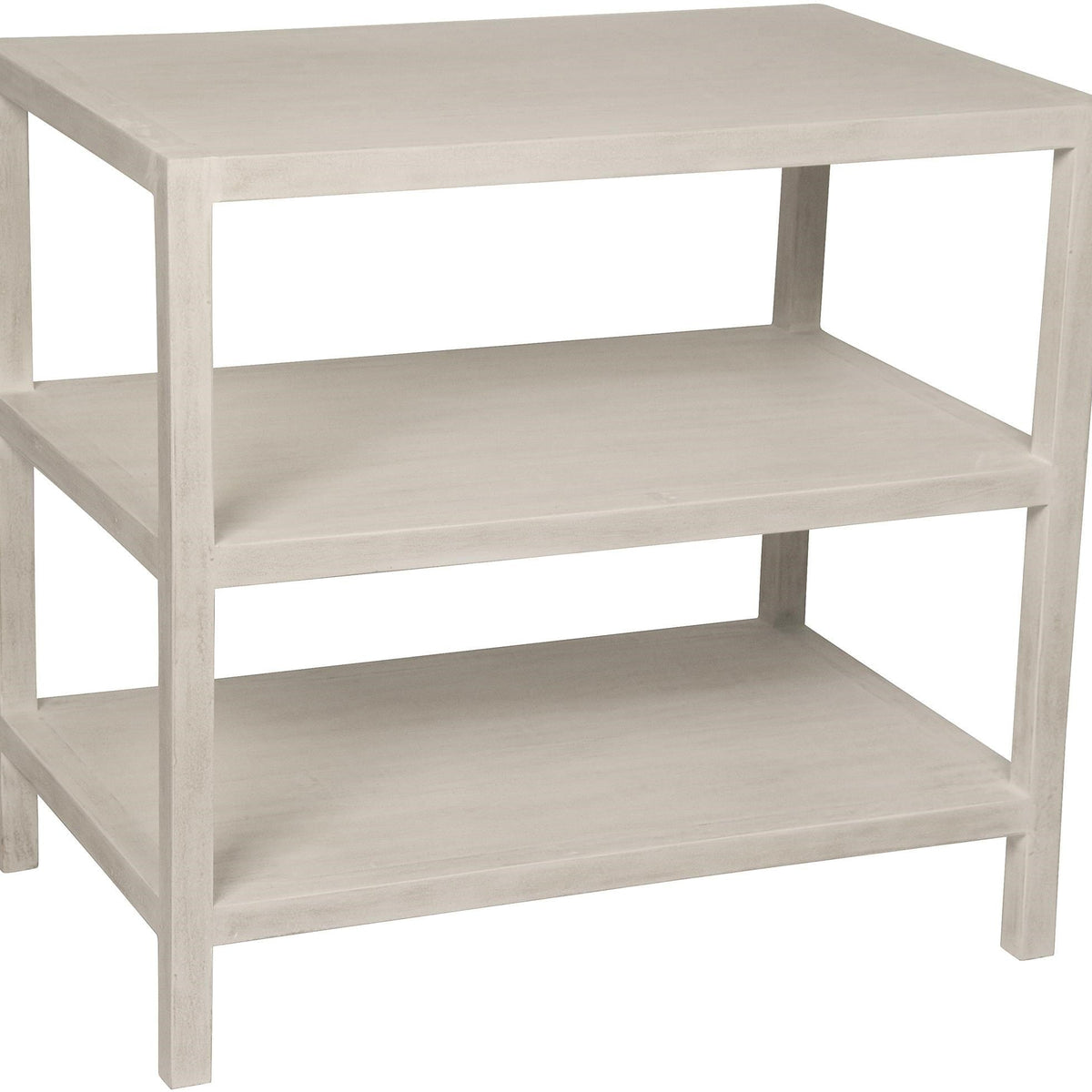 CFC/Noir White Wash 2-Shelf Side Table Accent Tables GTAB235WH