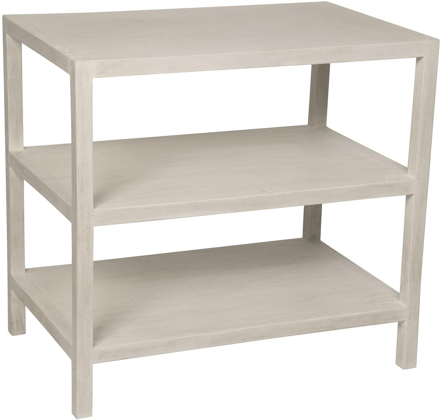 CFC/Noir White Wash 2-Shelf Side Table Accent Tables GTAB235WH