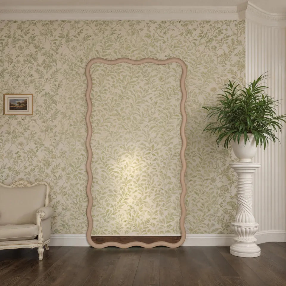 Cooper Classics Candace Natural Floor Mirror Floor Mirrors 42418