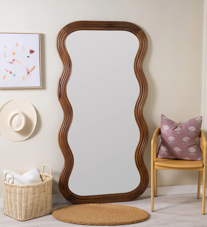 Frances Natural Floor Mirror - secondary