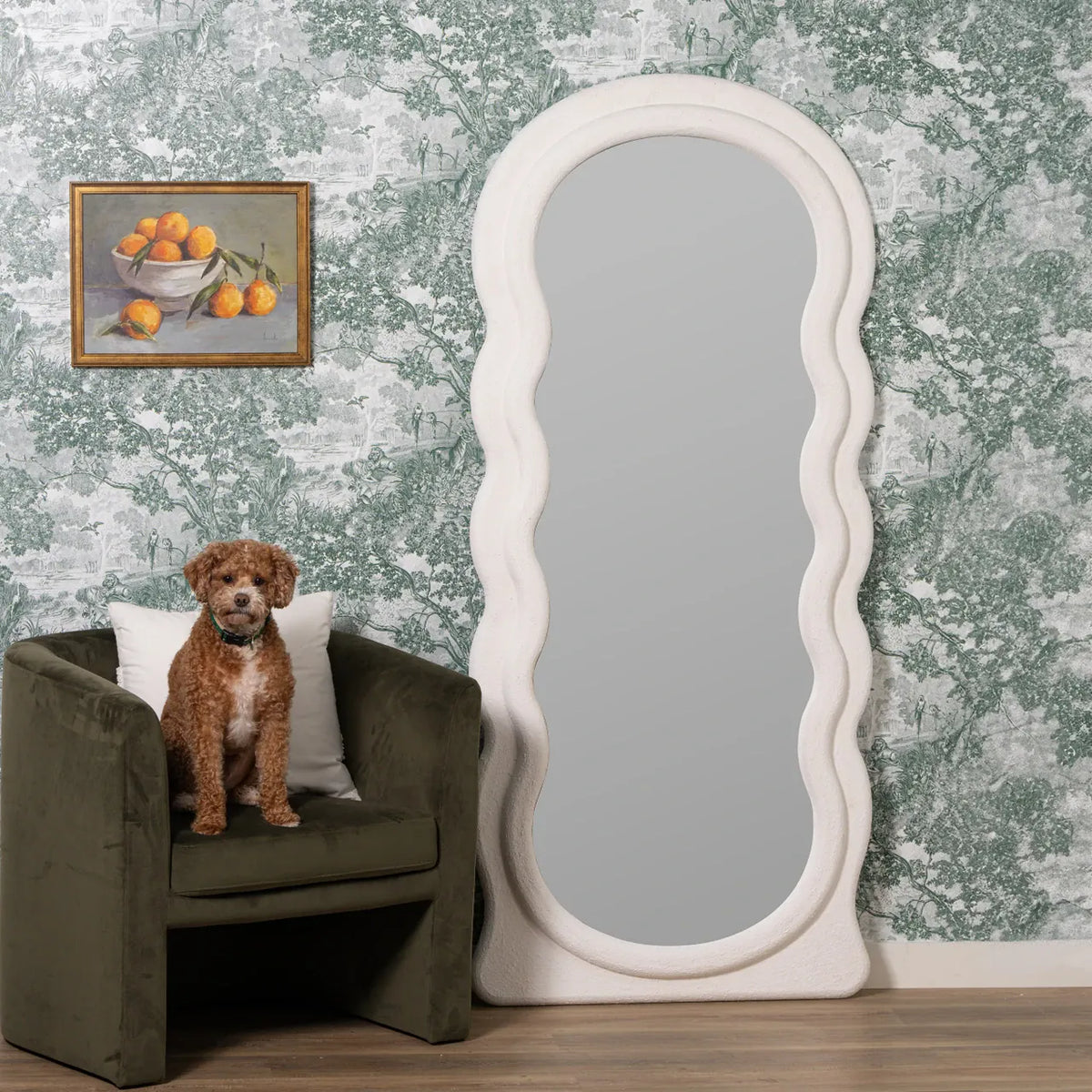 Cooper Classics Lana White Floor Mirror Floor Mirrors 42524