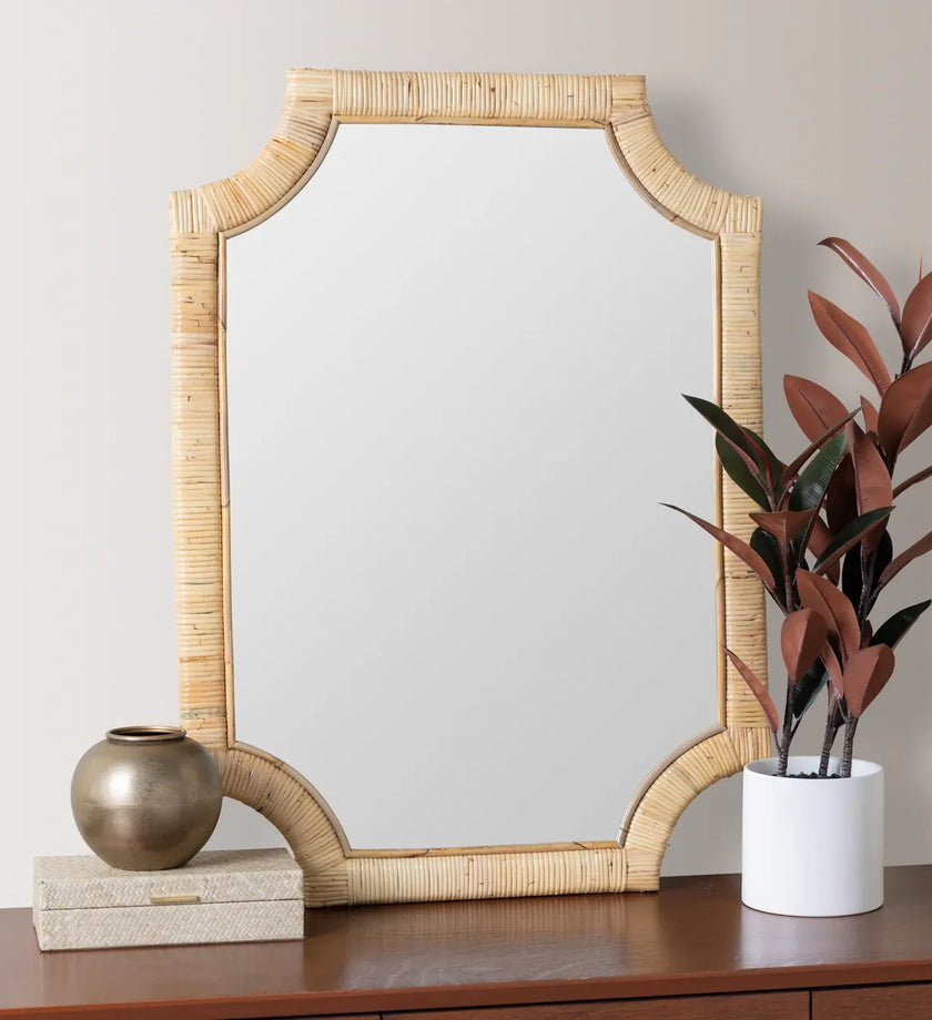 Lina Rattan Wall Mirror - secondary