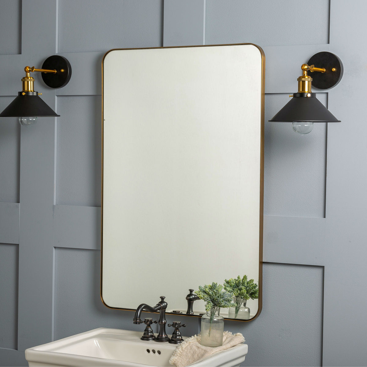 Cooper Classics Somerset Gold Rectangle Mirror Mirrors 41415