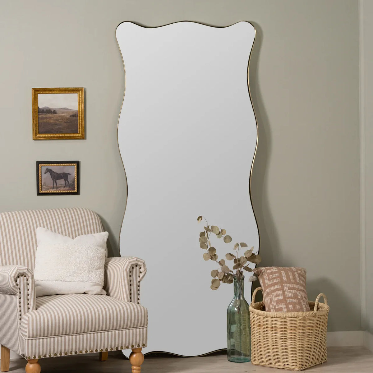 Cooper Classics Wyatt Gold Leaner Mirror Wall Mirrors 42512