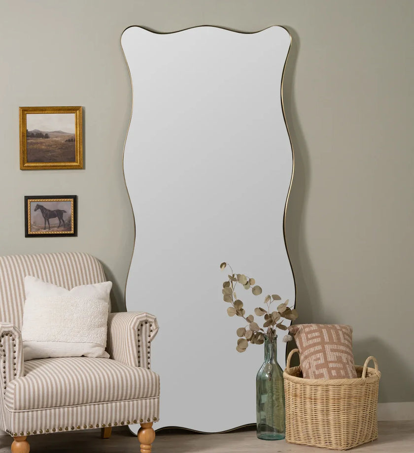 Wyatt Gold Leaner Mirror - secondary