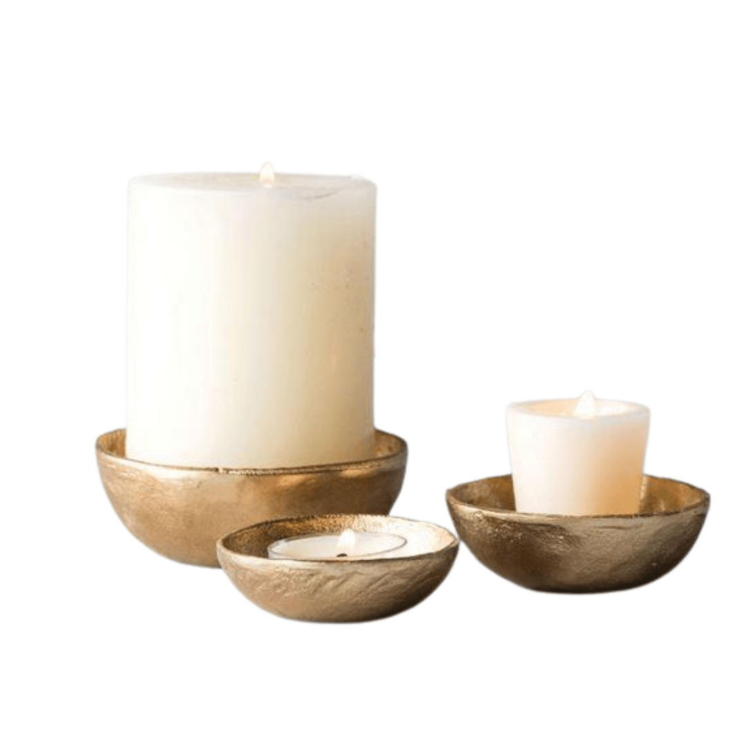 Creative Co-op Brass Cast Aluminum Bowls DF0790