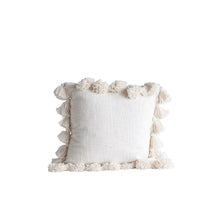Creative Co-op Cream Square Pillow w/ Tassels Kids DA9843pmc