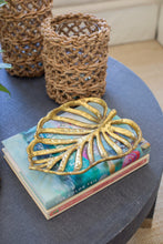 Creative Co-op Decorative Cast Iron Leaf, Gold Decorative Trays DA7507