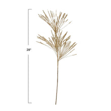 Creative Co-op Faux Long Needle Pine Spray with Glitter, Champagne Faux Branches XS3303