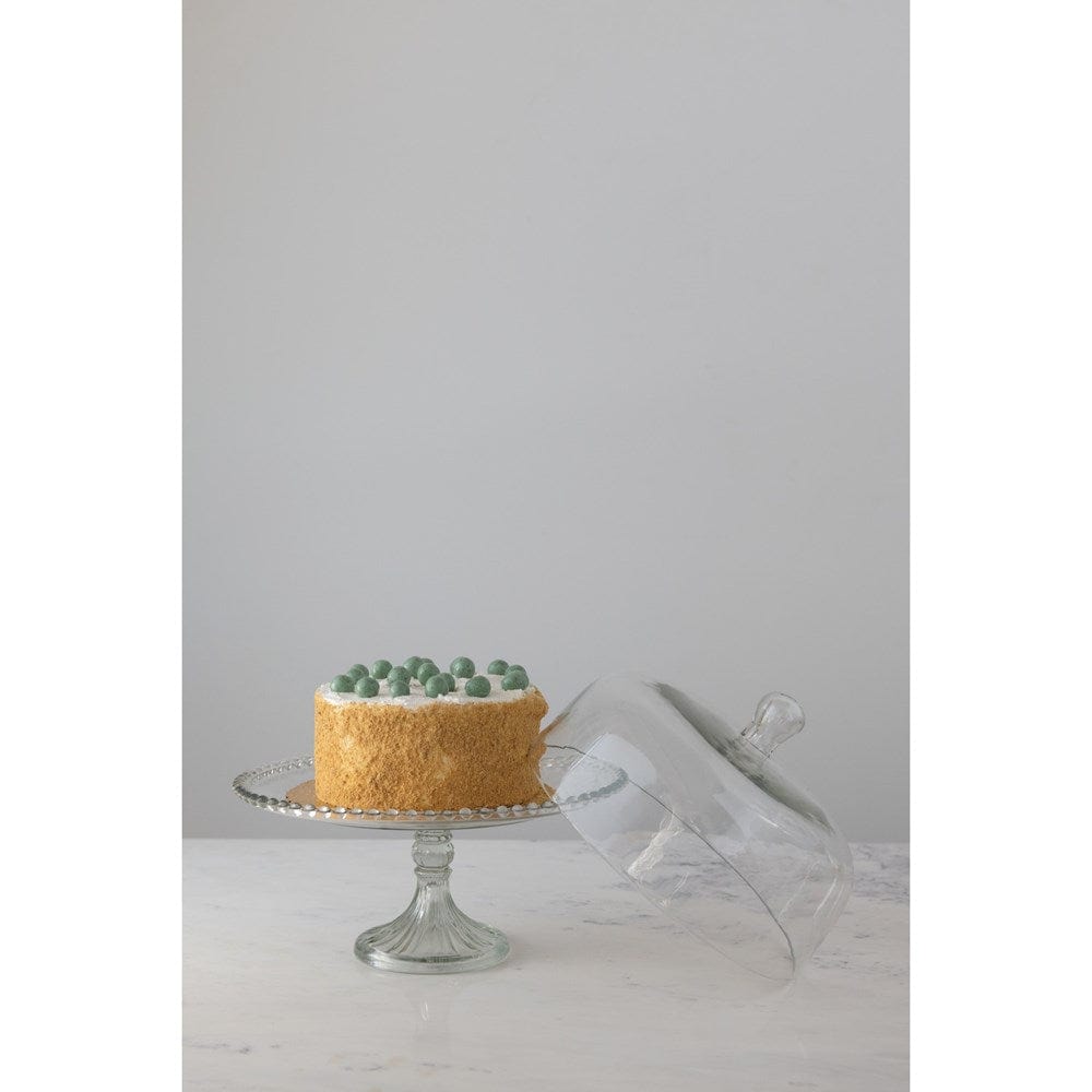 Creative Co-op Glass Cake Stand DF3510