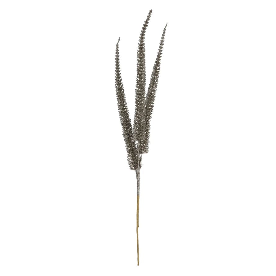 Creative Co-op Leaf Spray with Glitter, Champagne Faux Branches XS6369