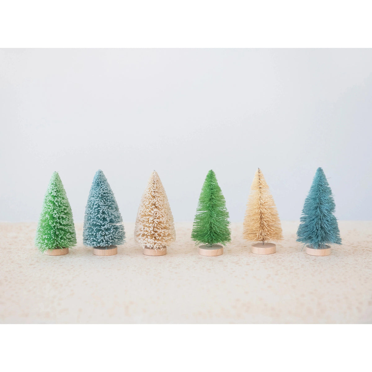 Creative Co-op Multi Color Sisal Bottle Brush Trees in Bag Miniature Trees XS1721A