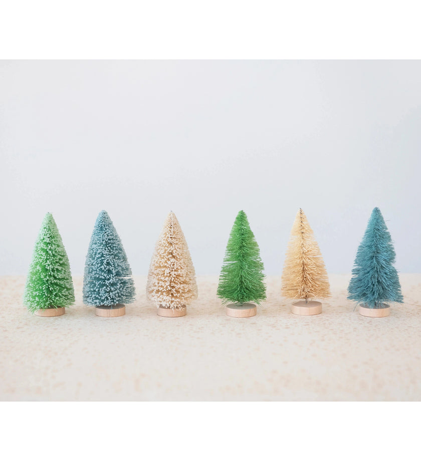 Multi Color Sisal Bottle Brush Trees in Bag - secondary