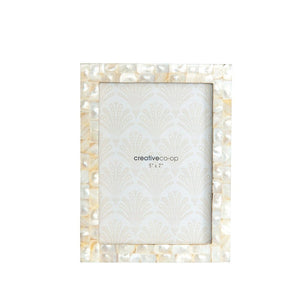 Creative Co-op Pieced Pearl Photo Frame DF2117