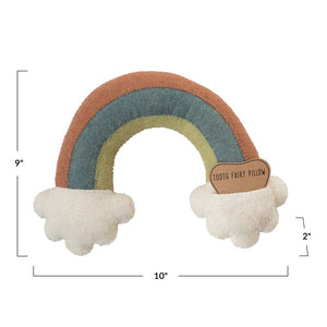 Creative Co-op Rainbow Tooth Fairy Pillow DF4991