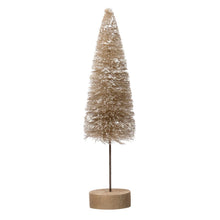 Creative Co-op Sisal Brush Tree w/ Faux Snow Seasonal & Holiday Decorations