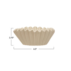 Creative Co-op Stoneware Fluted Bowl Decor