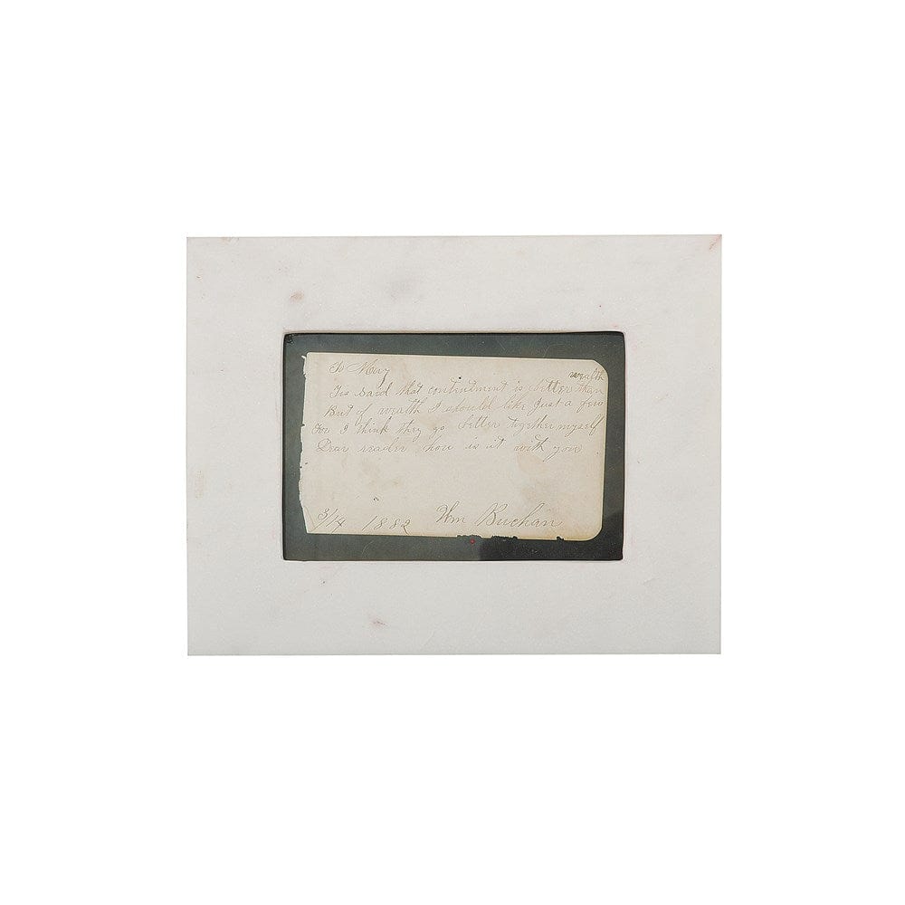 Creative Co-op White Marble Frame DA4024